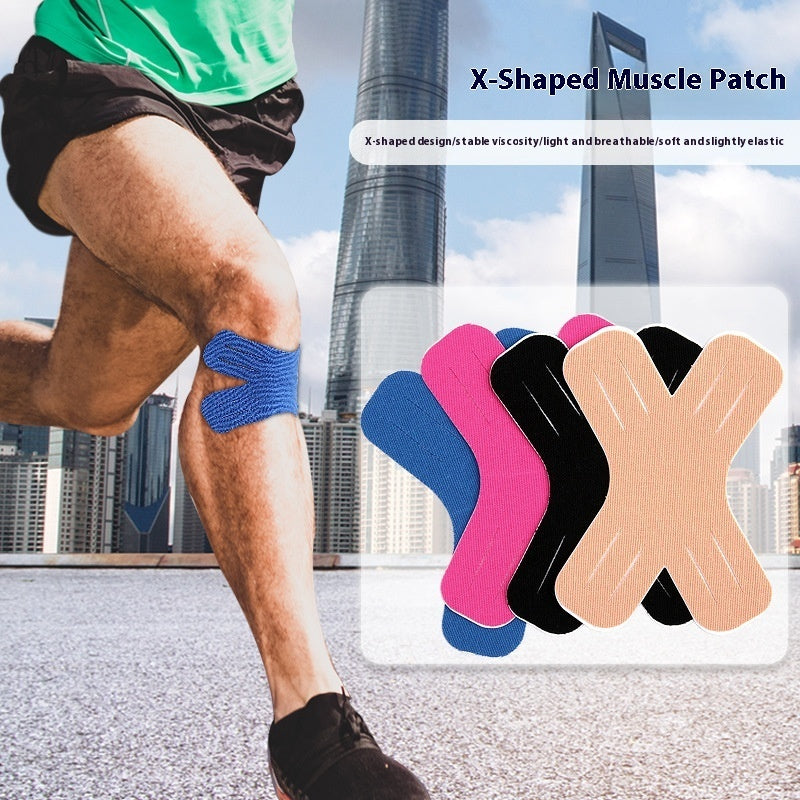 Pre-cut X-shaped Basketball Fitness Thigh Shoulder Knee Sports Support Muscle Bandage